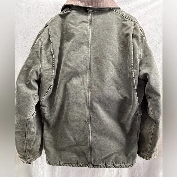 Vintage Carhartt Men's Sandstone Black Quilt Lined Gray Jacket Size XL - Picture 5 of 11